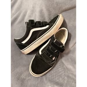 Old Skool Vans Suede Canvas Shoes Sneakers Unisex Black Mens 9 Womens 10.5